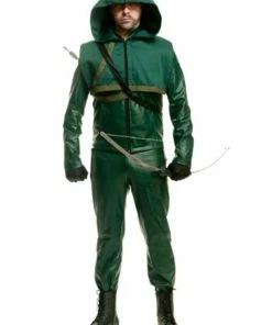 DC Comics Costumes Premium Arrow Men's Costume Cosplay, Halloween Costumes