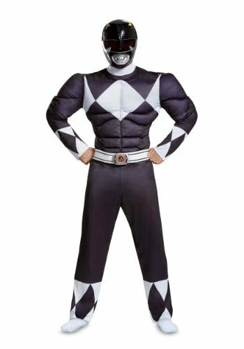Buy π Fun.com Power Rangers Black Adult Muscle Ranger Costume π 1 Fun.com Power Rangers Black Adult Muscle Ranger Costume