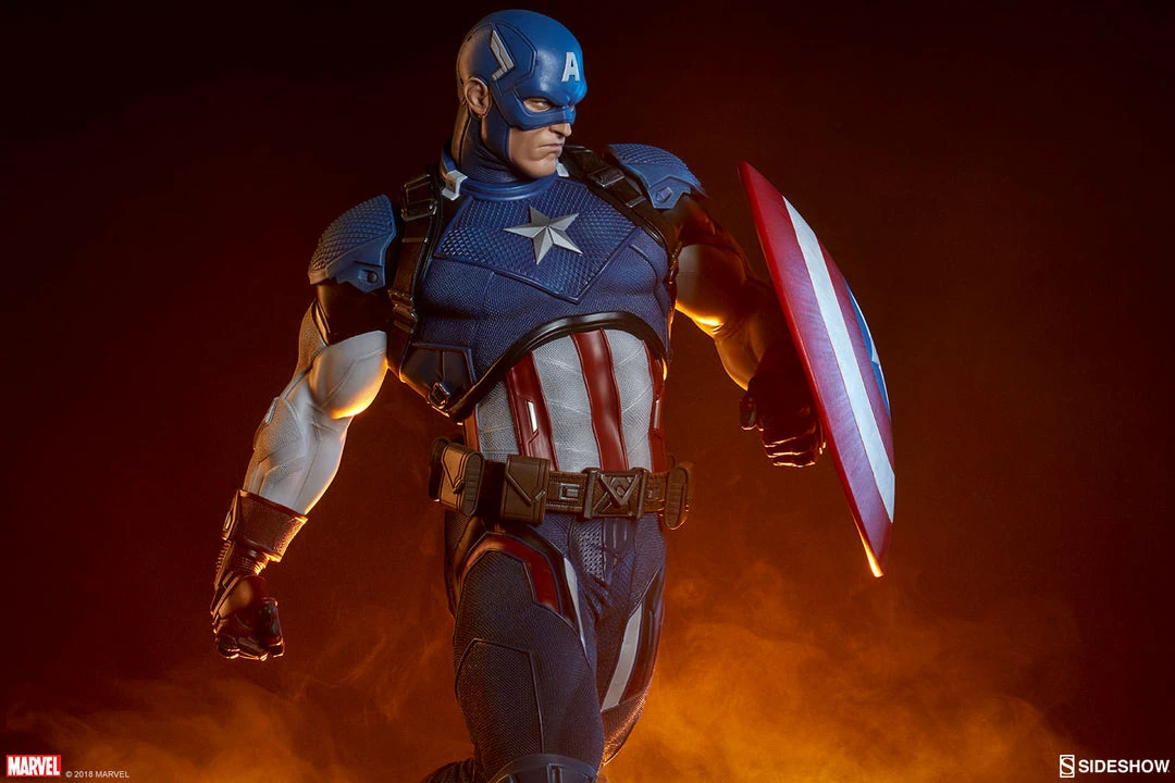Promo ⭐ Captain America Premium Format™ Figure By Sideshow Collectibles Limited Edition 👍 3 Captain America Premium Format™ Figure By Sideshow Collectibles Limited Edition