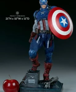 Promo ⭐ Captain America Premium Format™ Figure By Sideshow Collectibles Limited Edition 👍 39 Captain America Premium Format™ Figure By Sideshow Collectibles Limited Edition