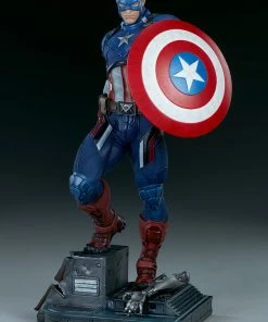 Promo ⭐ Captain America Premium Format™ Figure By Sideshow Collectibles Limited Edition 👍 40 Captain America Premium Format™ Figure By Sideshow Collectibles Limited Edition
