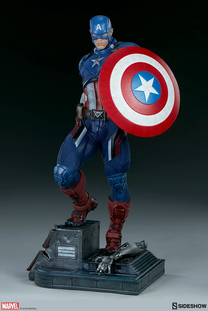 Promo ⭐ Captain America Premium Format™ Figure By Sideshow Collectibles Limited Edition 👍 5 Captain America Premium Format™ Figure By Sideshow Collectibles Limited Edition
