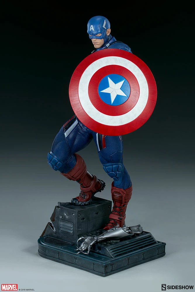 Promo ⭐ Captain America Premium Format™ Figure By Sideshow Collectibles Limited Edition 👍 6 Captain America Premium Format™ Figure By Sideshow Collectibles Limited Edition