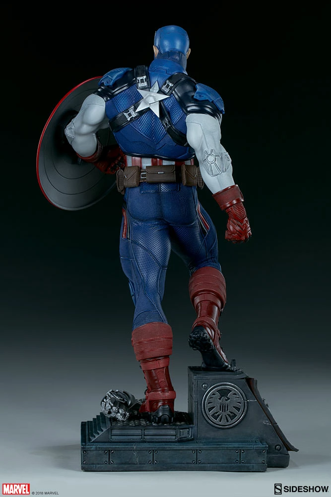 Promo ⭐ Captain America Premium Format™ Figure By Sideshow Collectibles Limited Edition 👍 9 Captain America Premium Format™ Figure By Sideshow Collectibles Limited Edition