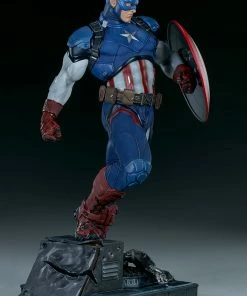 Promo ⭐ Captain America Premium Format™ Figure By Sideshow Collectibles Limited Edition 👍 71 Captain America Premium Format™ Figure By Sideshow Collectibles Limited Edition
