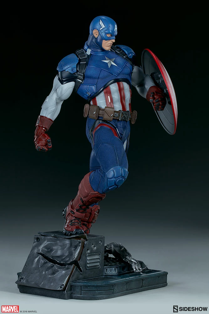 Promo ⭐ Captain America Premium Format™ Figure By Sideshow Collectibles Limited Edition 👍 36 Captain America Premium Format™ Figure By Sideshow Collectibles Limited Edition
