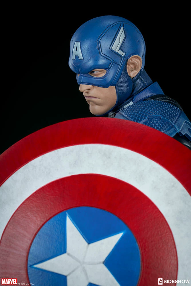 Promo ⭐ Captain America Premium Format™ Figure By Sideshow Collectibles Limited Edition 👍 28 Captain America Premium Format™ Figure By Sideshow Collectibles Limited Edition