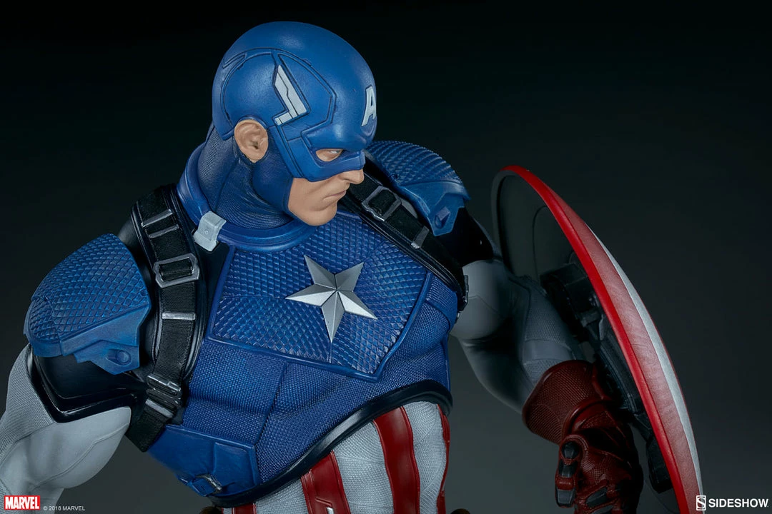 Promo ⭐ Captain America Premium Format™ Figure By Sideshow Collectibles Limited Edition 👍 30 Captain America Premium Format™ Figure By Sideshow Collectibles Limited Edition