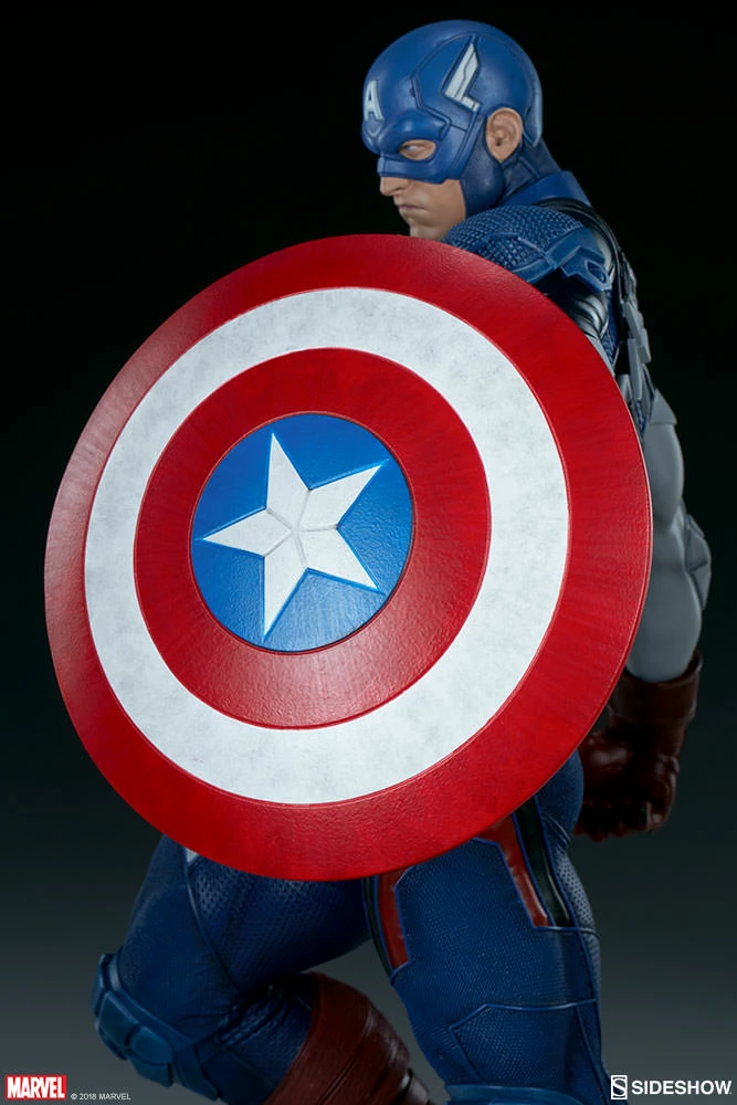 Promo ⭐ Captain America Premium Format™ Figure By Sideshow Collectibles Limited Edition 👍 32 Captain America Premium Format™ Figure By Sideshow Collectibles Limited Edition