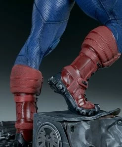 Promo ⭐ Captain America Premium Format™ Figure By Sideshow Collectibles Limited Edition 👍 46 Captain America Premium Format™ Figure By Sideshow Collectibles Limited Edition