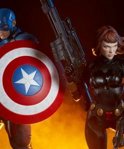 Promo ⭐ Captain America Premium Format™ Figure By Sideshow Collectibles Limited Edition 👍 69 Captain America Premium Format™ Figure By Sideshow Collectibles Limited Edition