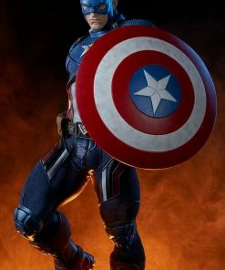 Promo ⭐ Captain America Premium Format™ Figure By Sideshow Collectibles Limited Edition 👍 70 Captain America Premium Format™ Figure By Sideshow Collectibles Limited Edition