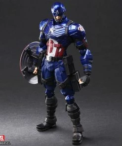 Discount 👍 Captain America Action Figure By Square Enix Marvel Universe Variant BRING ARTS™ 🔥 14 Captain America Action Figure By Square Enix Marvel Universe Variant BRING ARTS™