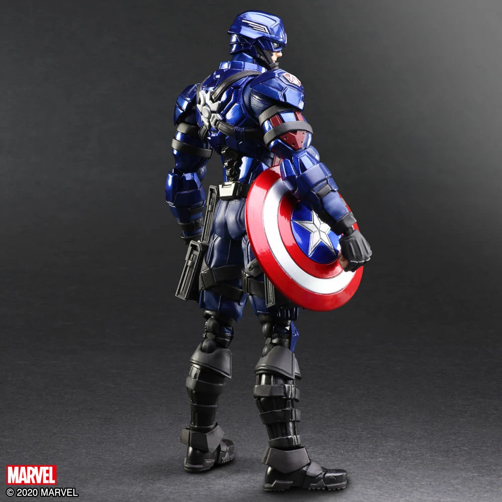 Discount 👍 Captain America Action Figure By Square Enix Marvel Universe Variant BRING ARTS™ 🔥 4 Captain America Action Figure By Square Enix Marvel Universe Variant BRING ARTS™