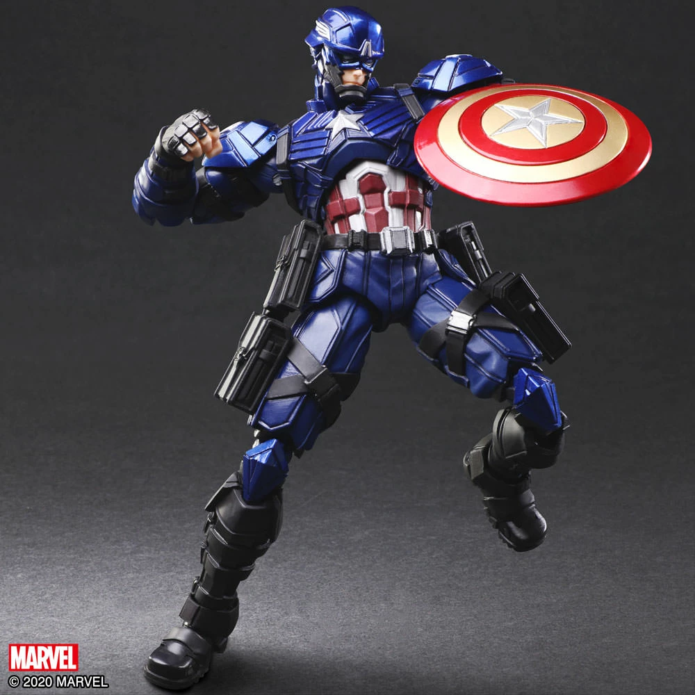 Discount 👍 Captain America Action Figure By Square Enix Marvel Universe Variant BRING ARTS™ 🔥 5 Captain America Action Figure By Square Enix Marvel Universe Variant BRING ARTS™