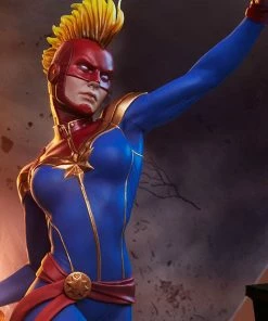 Captain Marvel Statue By Sideshow Collectibles Avengers Assemble Avengers Earth's Heroes