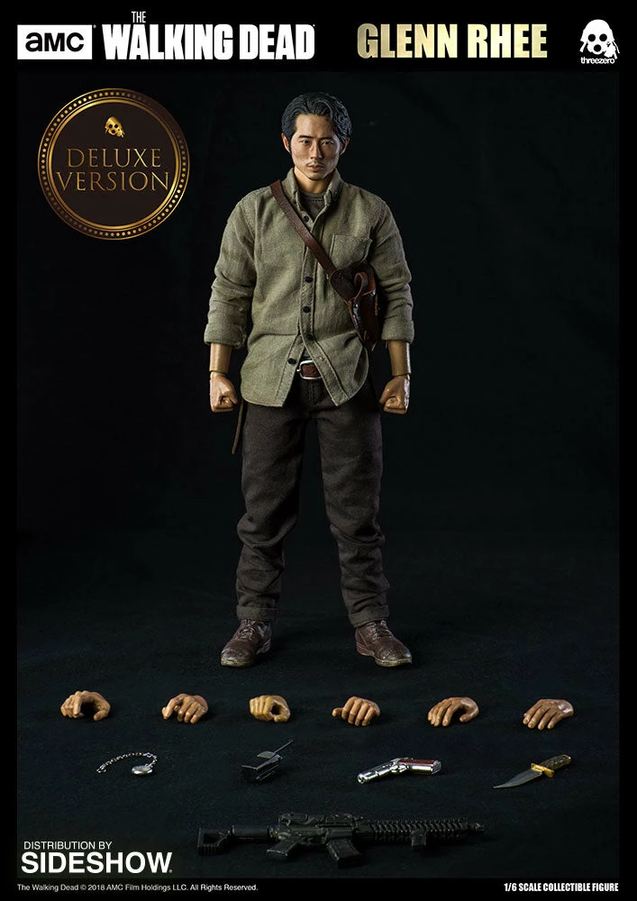 Promo ⌛ Glenn Rhee Deluxe Version Sixth Scale Figure By Threezero The Walking Dead ❤️ 11 Glenn Rhee Deluxe Version Sixth Scale Figure By Threezero The Walking Dead