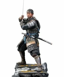 Jin Sakai Polystone Statue By Level52 Studios, 2020 Playstation Release Ghost Of Tsushima