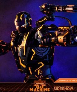 Avengers Earth's Heroes Neon Tech War Machine Sixth Scale Figure By Hot Toys Movie Masterpiece Series Diecast - Iron Man 2