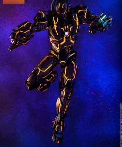 Avengers Earth's Heroes Neon Tech War Machine Sixth Scale Figure By Hot Toys Movie Masterpiece Series Diecast - Iron Man 2