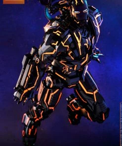 Avengers Earth's Heroes Neon Tech War Machine Sixth Scale Figure By Hot Toys Movie Masterpiece Series Diecast - Iron Man 2