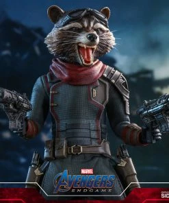Avengers Earth's Heroes Rocket Sixth Scale Figure By Hot Toys Avengers: Endgame - Movie Masterpiece Series Guardians Of The Galaxy