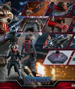 Avengers Earth's Heroes Rocket Sixth Scale Figure By Hot Toys Avengers: Endgame - Movie Masterpiece Series Guardians Of The Galaxy