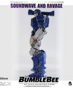 Soundwave & Ravage Collectible Figure By Threezero DLX Scale - Die-Cast Metal - Bumblebee Movie Transformers