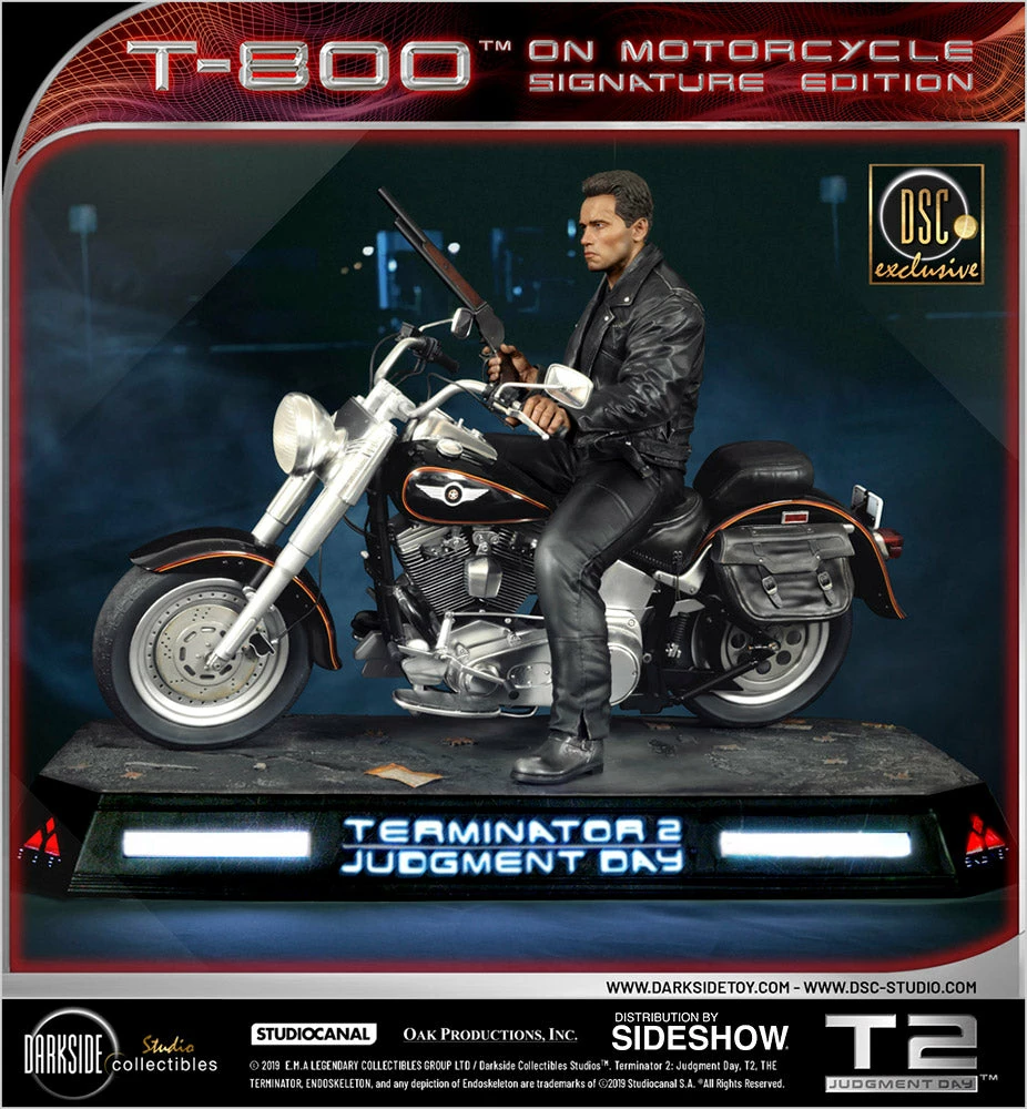 Best Sale ✔️ SIDESHOW COLLECTIBLES Terminator T-800 On Motorcycle Statue By DarkSide Collectibles Studio 1:4 Scale - Limited Signature Edition 💯 4 SIDESHOW COLLECTIBLES Terminator T-800 On Motorcycle Statue By DarkSide Collectibles Studio 1:4 Scale - Limited Signature Edition