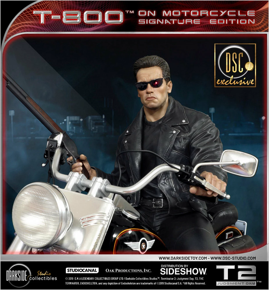 Best Sale ✔️ SIDESHOW COLLECTIBLES Terminator T-800 On Motorcycle Statue By DarkSide Collectibles Studio 1:4 Scale - Limited Signature Edition 💯 6 SIDESHOW COLLECTIBLES Terminator T-800 On Motorcycle Statue By DarkSide Collectibles Studio 1:4 Scale - Limited Signature Edition