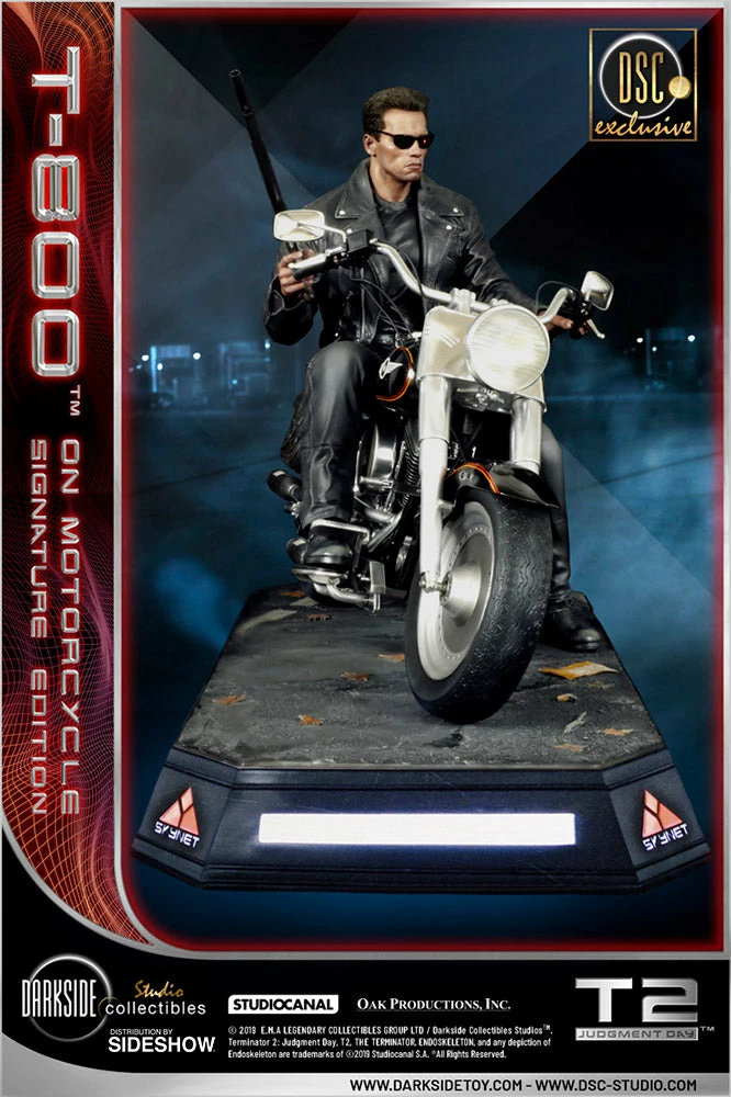 Best Sale ✔️ SIDESHOW COLLECTIBLES Terminator T-800 On Motorcycle Statue By DarkSide Collectibles Studio 1:4 Scale - Limited Signature Edition 💯 7 SIDESHOW COLLECTIBLES Terminator T-800 On Motorcycle Statue By DarkSide Collectibles Studio 1:4 Scale - Limited Signature Edition