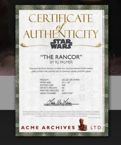 Art Work Murals & Prints The Rancor™ Fine Art Print, An Officially Licensed Star Wars Collectible By Artist RJ Palmer. Art Print By ACME Archives