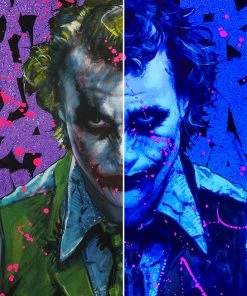 Hot Pop Cultures Store Art Work Murals & Prints Why So Serious? XL Deluxe Diamond Dust Fine Art Print By Acclaimed Artist Olivia De Berardinis. Art Print By Ozone Productions